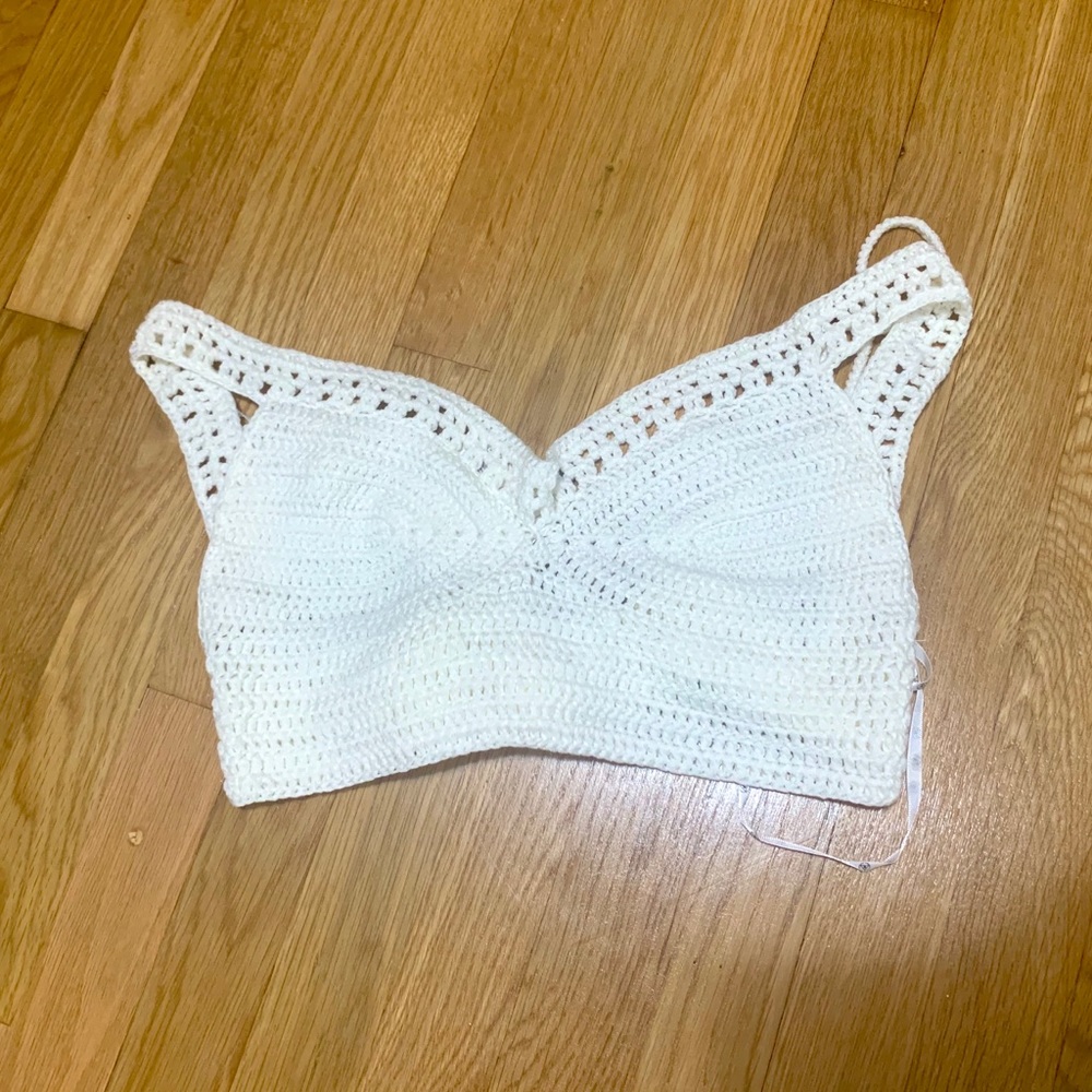 Missguided Crochet Tie Back Bralette